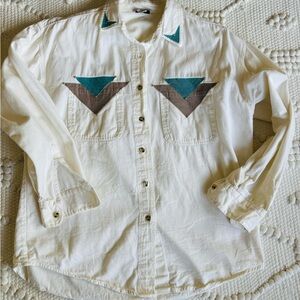 Vintage custom western shirt. SZ M